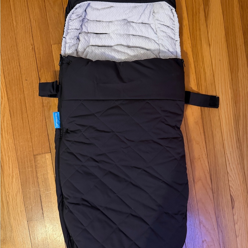 Black Quilted Baby Stroller Footmuff